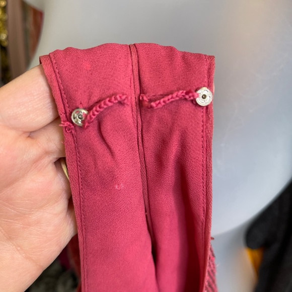 VTG Barbie Pink Sequin Retro Glam Crop V-Neck Tank Top - Picture 8 of 10